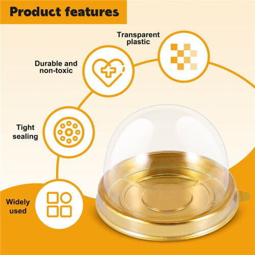 150 Pcs Clear Plastic  Cupcake Boxes Muffin Pod Dome Muffin Cake Container Box Individual Cupcake Dessert Container 1