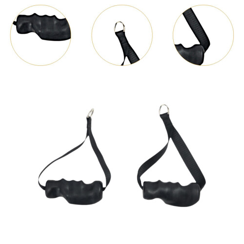 2 Pieces Exercise Handles Non Slip for Cable Machine Pilates Pull Down 2