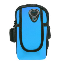 (Blue) Wrist Gear Outdoor Phone Bag Arm Band Sports Fitness Running Gift Tool