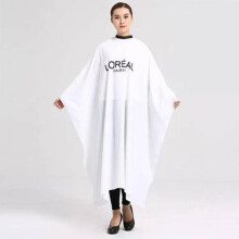 (White) Apron Polyester Barber Hair Stylists Water Resistant Oil Repellent Features