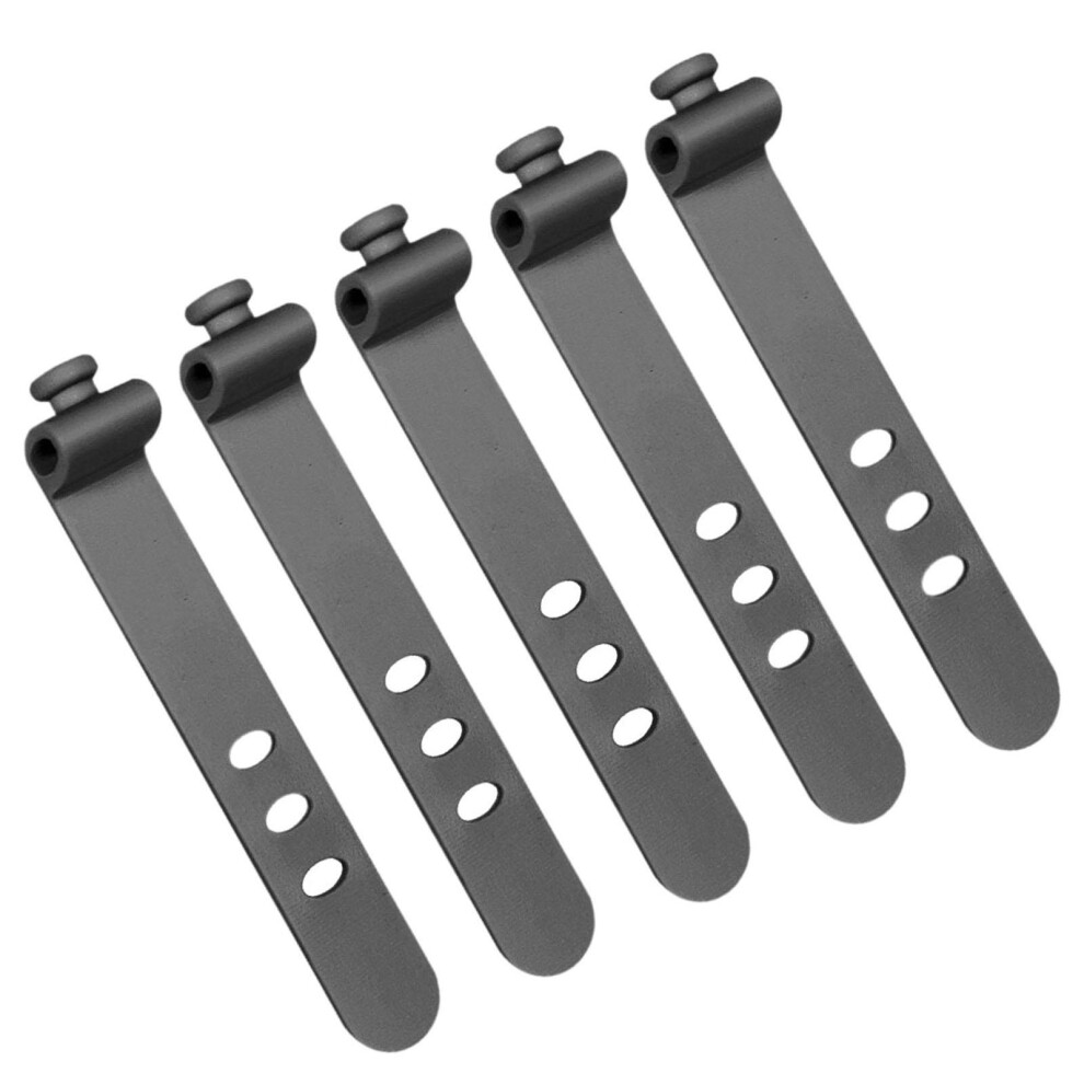 5X Silicone Cable Ties Cord Management Ties Gadgets Reusable Cable Org 6902695525261