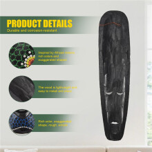 Wooden Mask Wall Hanging Solid Wood Carving Painted Facebook Wall Decor Bar Home Decorations African Totem Mask Crafts B