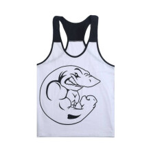 (White,XL)Camiseta sin mangas Chaleco deportivo Halter Hombres Fitness Suelto Correr Ropa Regalo