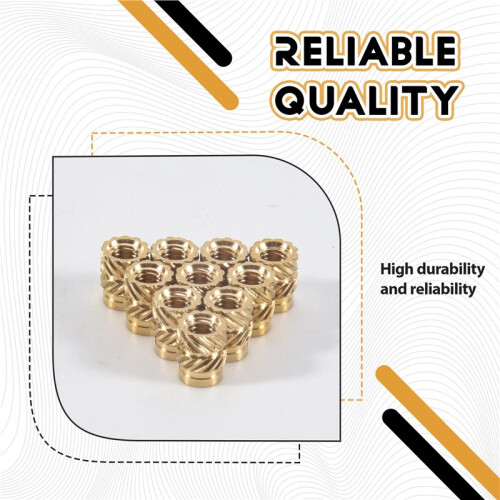 100Pcs M3 Thread Knurled Brass Threaded Heat Set Heat Resistant Insert Embedment Nut for 3D Printer 2