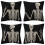 Capas de Almofada de Halloween 18 X 18 Polegadas Capas de Almofada 4 Peças Capa de Almofada de Halloween Decorações de Halloween Capas de Almofada 1
