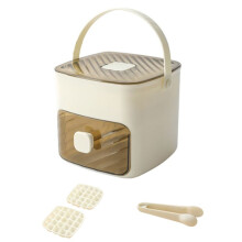 Ice Cubes Tray with Lid for Freezer with 2 Trays Easy Release Small Square Ice Cubes Mold for Drinks Drinks Whiskey A