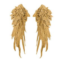 2x Angel Wings Appliques DIY Embroidered Appliques Decal for Prom Dres