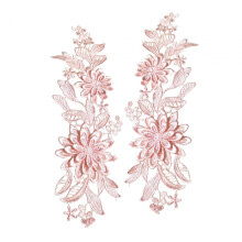 2Pcs Lace Applique Flower Embroidery Applique for Wedding Prom Dress C