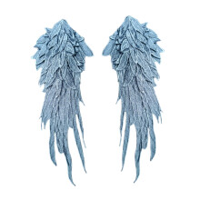 2x Angel Wings Appliques DIY Embroidered Appliques Decal for Prom Dres