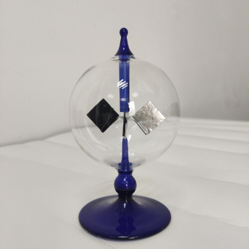 4 Blades Rotating Glass Windmill Solar Powered Crookes Radiometer Light Mill/Educational Teaching Study Tool A 2