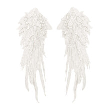2x Angel Wings Appliques DIY Embroidered Appliques Decal for Prom Dres