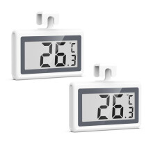 Fridge Freezer Thermometer, Digital Refrigerator Thermometer,with LCD Display, C/F ,for Kitchen,Home,Restaurants