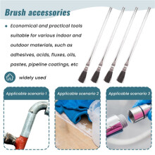 Acid Brushes - 48 Count 3/8 Inch Horsehair Acid Flux Brushes, Disposable Glue Brushes for Woodworking, Epoxy Brushes