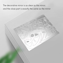 3D Wall Sticker Mural Muslim Sticker Living Room Bedroom Decoration Islamic Decoration Home Mirror Wall Sticker Silver