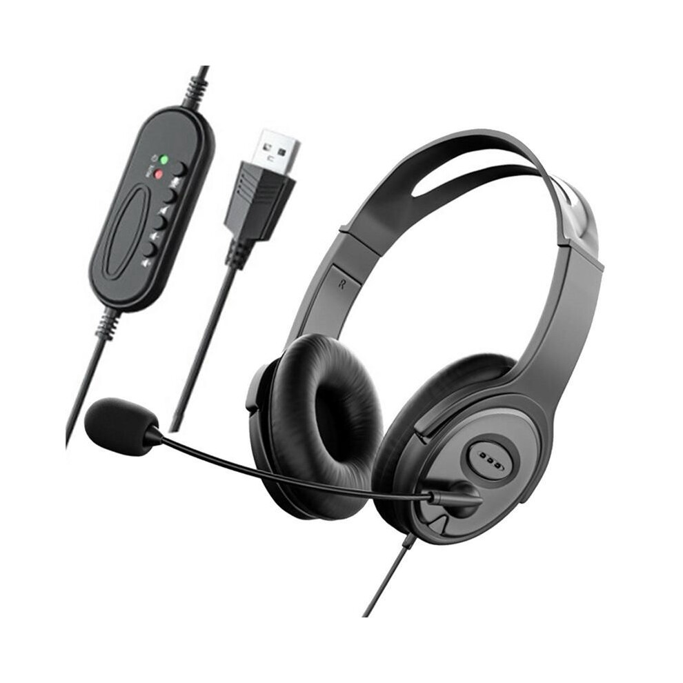 Call Center Headset Stereo Headphones With Noise Cancelling Microphone For Zoom Skype Office Call Center Home Podcast 4712662034229