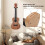 VäGgfäSte för Gitarr med LuftfuktighetsöVervakning GitarrhäNgarkrok för Akustisk, Elektrisk, Ukulele, Bas med 5 Val 3