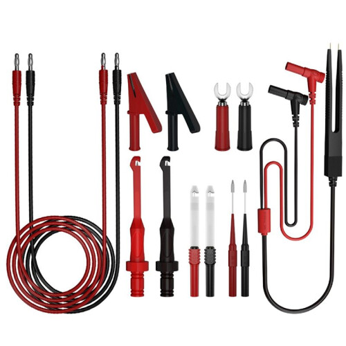 Multimeter Test Leads Kit Digital Electrical Test Probes Set with Alligator Clips Test Tweezer Wire-Piercing