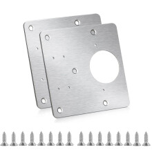 Cabinet Hinge Plate, Stainless Steel Kit for Kitchen Cupboard Door with Screws, Rustproof