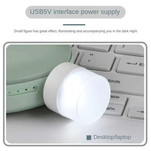 10Pcs  USB Night Light Eye Protection Book Reading Light USB Plug Computer Mobile Power LED Night Lamp,White Light 1
