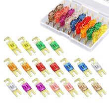 18 Pieces  ANL Fuse, Plated ANL Fuse Pack (20A, 30A, 40A, 50A, 60A, 80A, 100A, 125A, 150A) for Automotive Marine