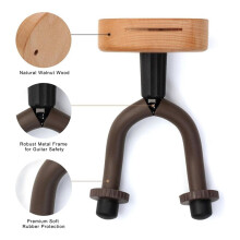 Guitar Wall Mount Holder with Humidity Monitoring Guitar Hanger Hook for Acoustic, Electric, Ukulele, Bass with 5 Picks