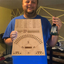 Jogo de Tabuleiro de Dados de Beisebol Dados de Madeira e Jogo de Tabuleiro Interativo Jogo de Mesa Dupla Brinquedo Esportivo Divertido