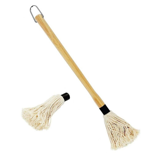 BBQ Cotton Sweeper Wooden Handle Pure Cotton 1