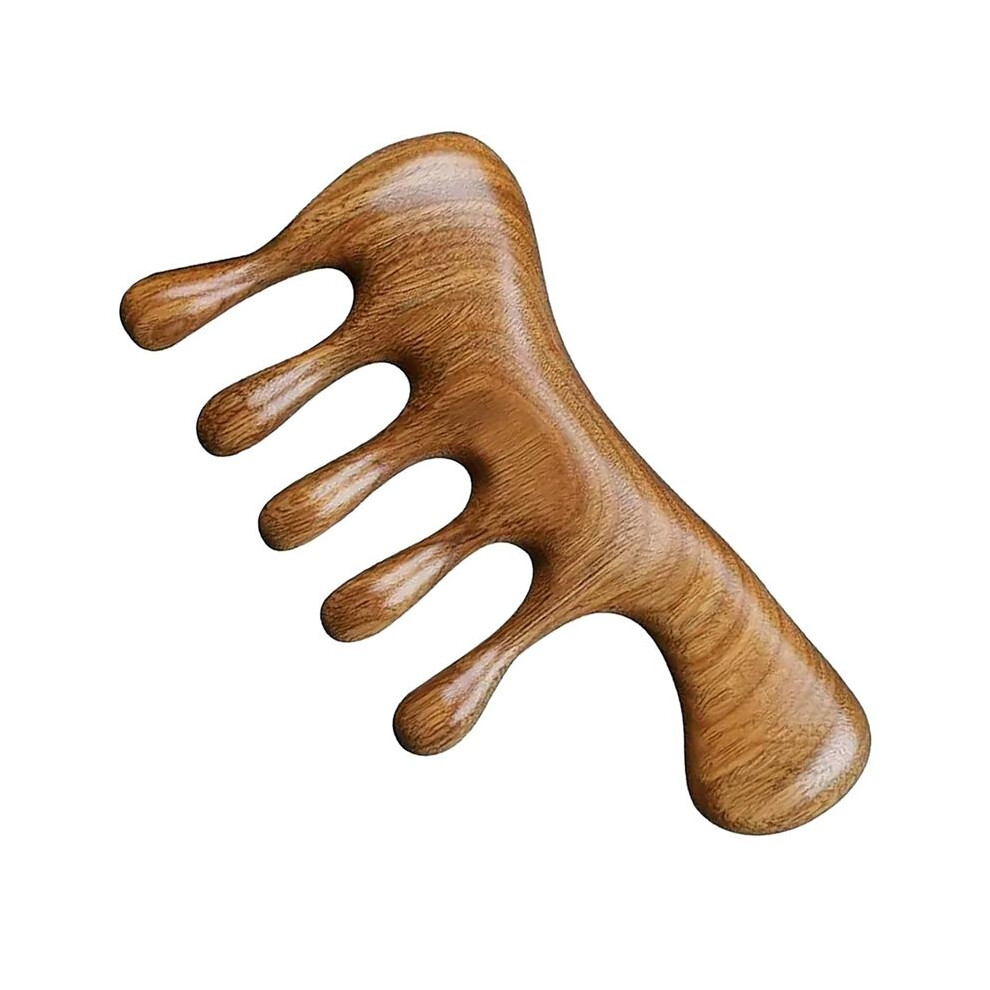 Unisex Manual Scalp Massager Comb For Scalp Hair Massage - Wooden Massager Scalp Stress Relax - Portable Gua Sha Massage