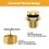Gold Tub Drain Overflow Kit-Universal Bathtub Drain Replacement with 2Hole Overflow Faceplate Set,Tip-Toe Conversion Kit 4