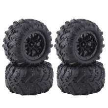 4PCS 6034 12mmHex Skidproof Rubber Tire for SCY 16101 PRO 16102 PRO Upgrade 1/16 RC Truck Wheel Parts Black