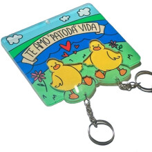 -Enten-Schlüsselanhänger, Neue Kreative Ornamente, Schlüsselanhänger, Süßer PVC+Acryl-Schlüsselanhänger für Paare, Herren