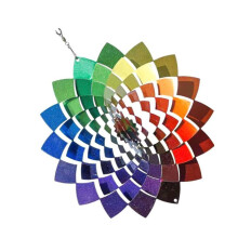Wind Spinners Outdoor Stainless Steel Wind Spinners Colorul Wind Chime Ornaments Garden Hanging Decoration