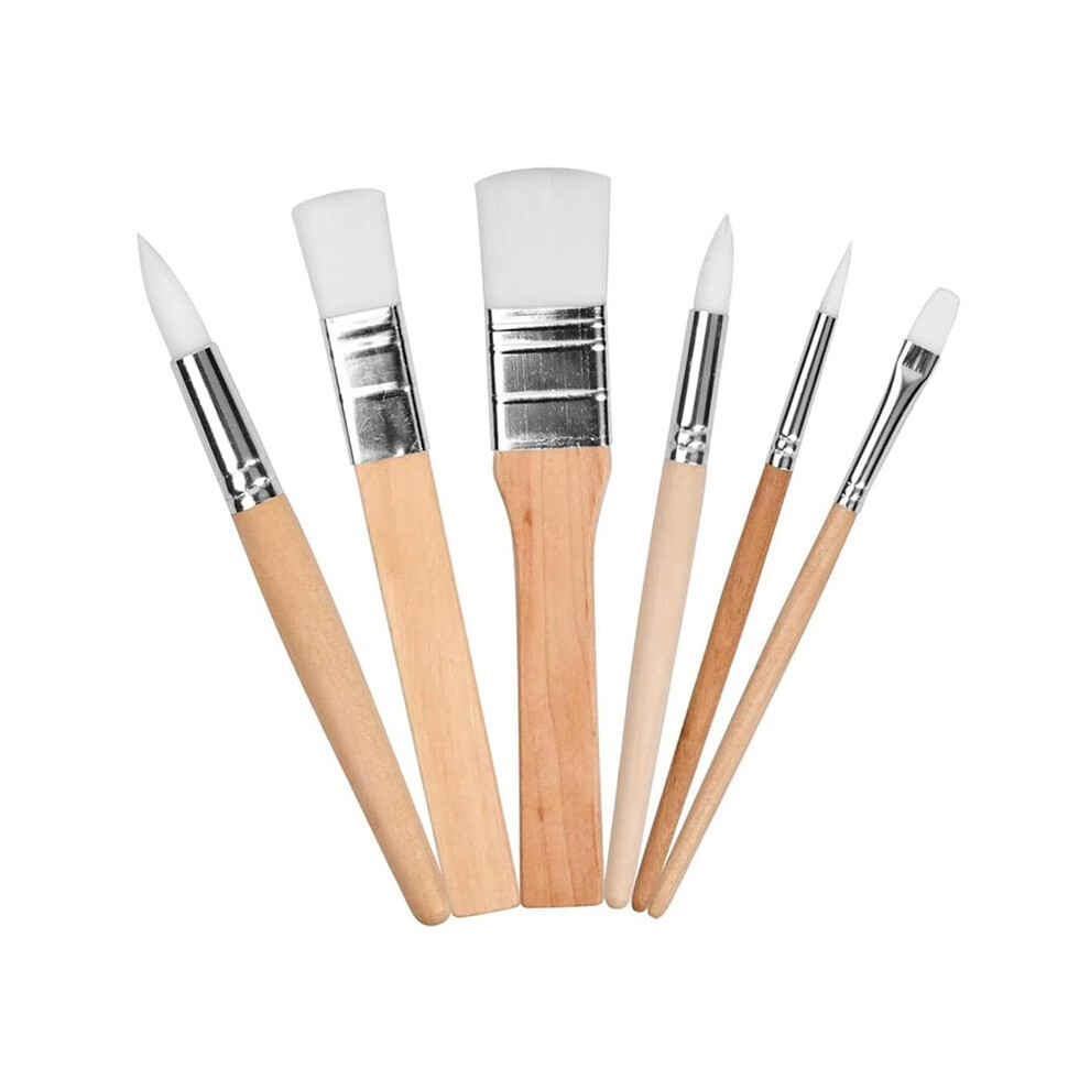 Wooden Paint Brush Set, 6 Pieces Paintbrushes For Acrylic Painting Painting Brushes Kit, Artist Paint Brushes 6031029034503