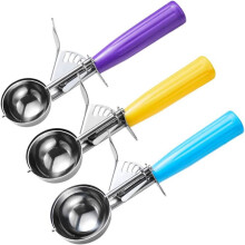 Divided Scoops, 3-Piece Cookie Spoon, Ice Cream Scoop, Cutlery Scoop, Cupcake Scoop