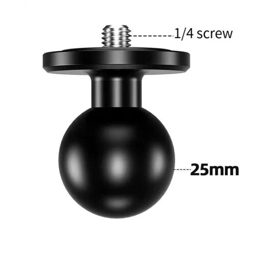 Aluminum   Adapter 25mm Mount Base Motorcycle Phone Holder Handlebar Action Camera Accessories 1