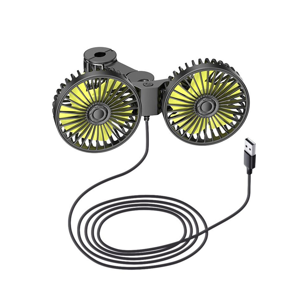 Usb Car Cooling Fans For Backseat, Dual Car Fan For Kids 3 Speeds 360 Rotatable Vehicle Rear Headrest Fans 6033968188385