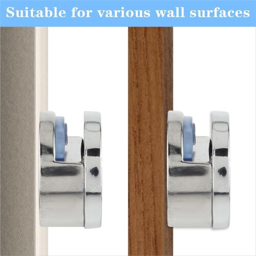 4 Pcs Mirror Mounting Hardware Frameless Adjustable Holders Clips Fixing Mirror Hanging Kit with Duty Screws Anchors 2