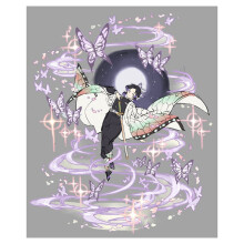 Pintura de Diamante Faça Você Mesmo Kochou Shinobu Strass Círculo Completo Pintura de Parede de Diamante Decoração de Quarto
