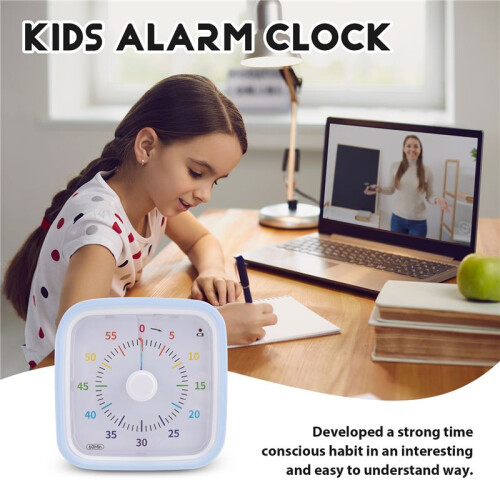 60 Minute Visual Timer with Protective Case, Rainbow Disk Timer, Silent Countdown  Management Tool Light 1