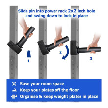 Hoogteplaathouder voor 2x2 Inch Power Rack, Power Rack-Bevestiging voor Halterschijven, Gewichtopslagrek voor Power Rack