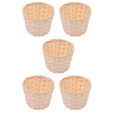 5PCS Woven Baskets Without Handles for Party Favors Crafts Decor Suitable for Various Occasions(7.5X6cm)