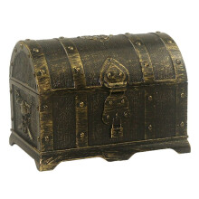 Caja Oculta de Pirata de Caza Redonda de Bronce, Juego de Casa Decorativo de Plástico para Niños, Regalos de Decoración de Fiesta Retro