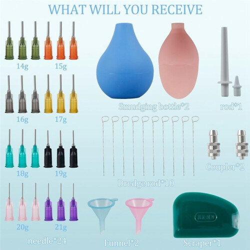 Pottery Precision Applicator Set, Pottery Tools Precision Tips Applicator Slip Trailer Bottles for Pottery Glaze Slip 2