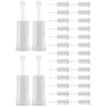 30Pcs Universal Spray Tool Filters Disposable HVLP Gravity Feed Paint Strainers Fine Mesh, White