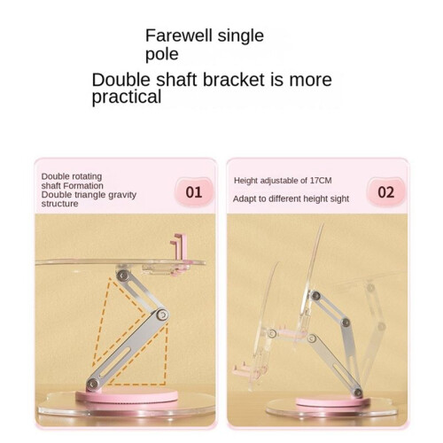 Tablet Bracket Holder Adjustable Folding Stand Transparent Acrylic Tablet Desktop Support Yellow