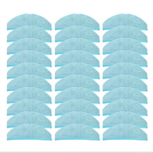 30 Stuks Dweildoekpads voor Conga 8090 Ultra / 9090 Robotstofzuiger Rag Microfiber Cleaner Rags Stofzuigeronderdelen
