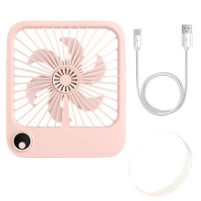 USB Desk Fan, UltraSlim Rechargeable Portable Fan with Quiet Operation, 2000mAh Battery, USBC Charging