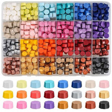 Wax Seal Kit, 600Pcs Metal Wax Seal Beads, Sealing Wax Granules for Wax Seal Stamps, DIY to Make Wax Seals
