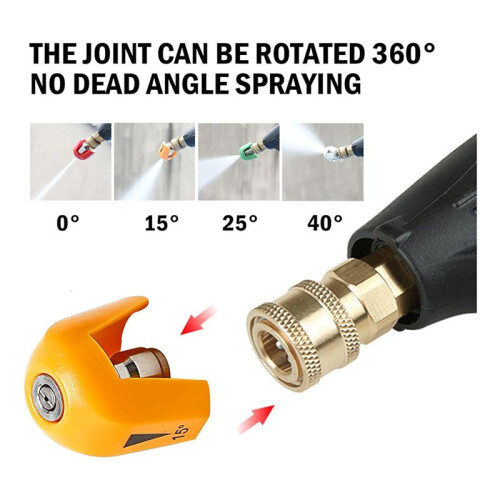 5 Pack Quick Connect Pressure Washer Nozzle Tips Without Base-for SPX3000 Series & Universal Pressure Washers