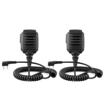 RETEVIS HK006 IP54 Microfono Impermeabile Walkie Talkie Tangent Mic Altoparlante da Spalla PTT per UV-5R UV82 RT622 (2 PZ)